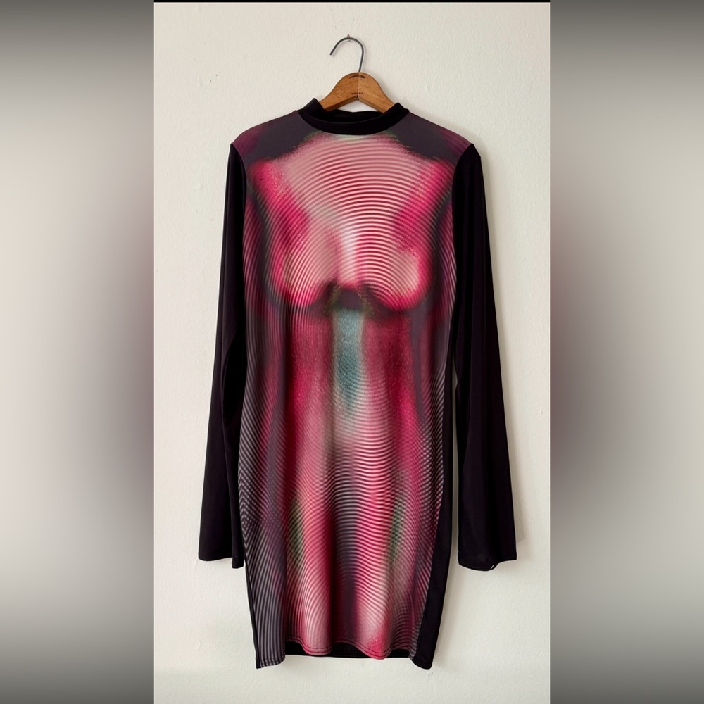 PrettyLittleThing Long Sleeved Thermal Body Dress